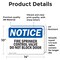 Signmission Fire Sprinkler Control Valve Do Not Block Door OSHA Notice Sign, Vinyl Decal, 14in W x 10in L, 2PK OS-2PACK-NS-D-1014-L-12661 - alternate 2